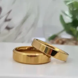 PAR DE ALIANÇA EM AÇO