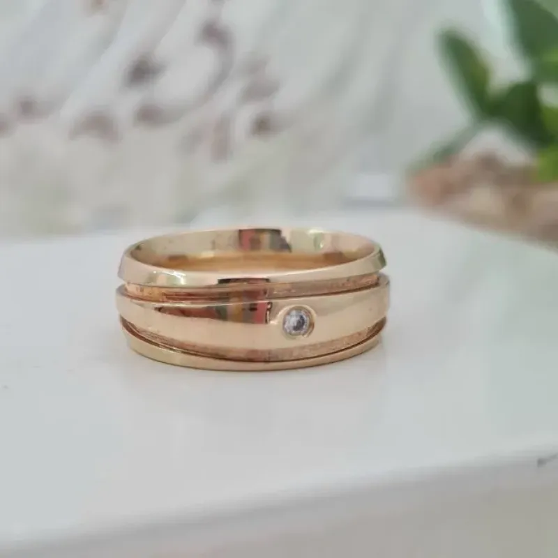 ALIANÇA COM PEDRA
