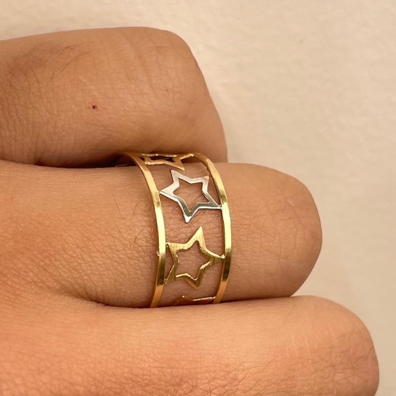 ANEL ESTRELAS 18K