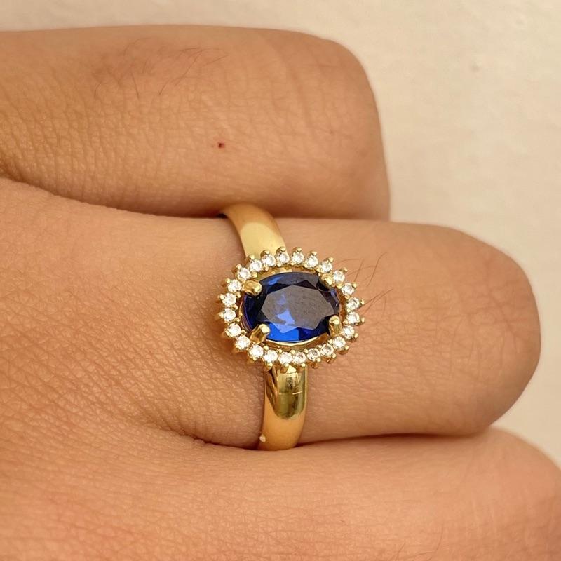 anel 162 18k azul